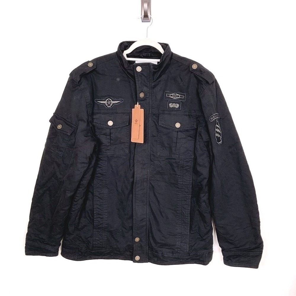 WenVen Men's Sherpa Lined Thick Military Coat Size Large NWT